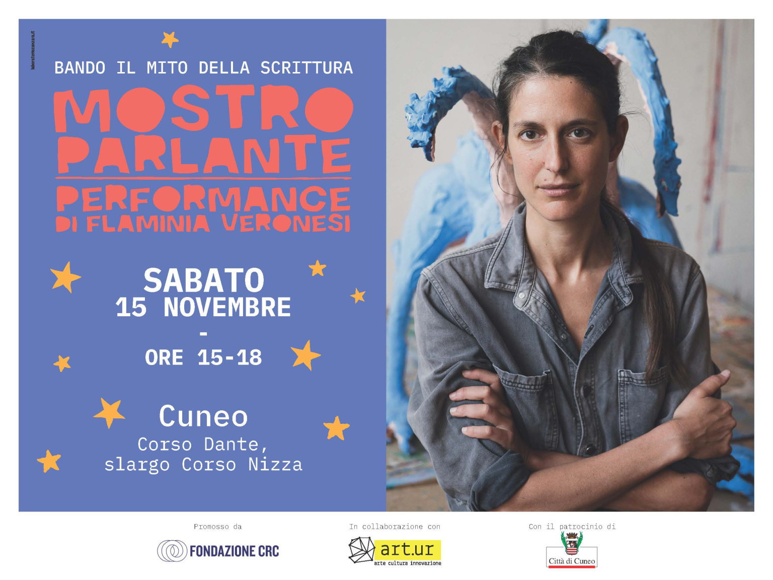 Mostro parlante, performance di Flaminia Veronesi | Cuneo