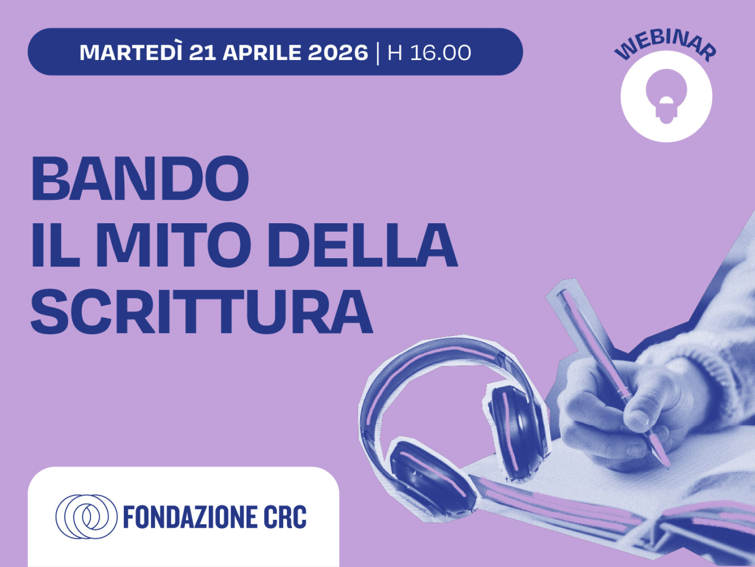 Webinar di presentazione del bando Il mito della scrittura