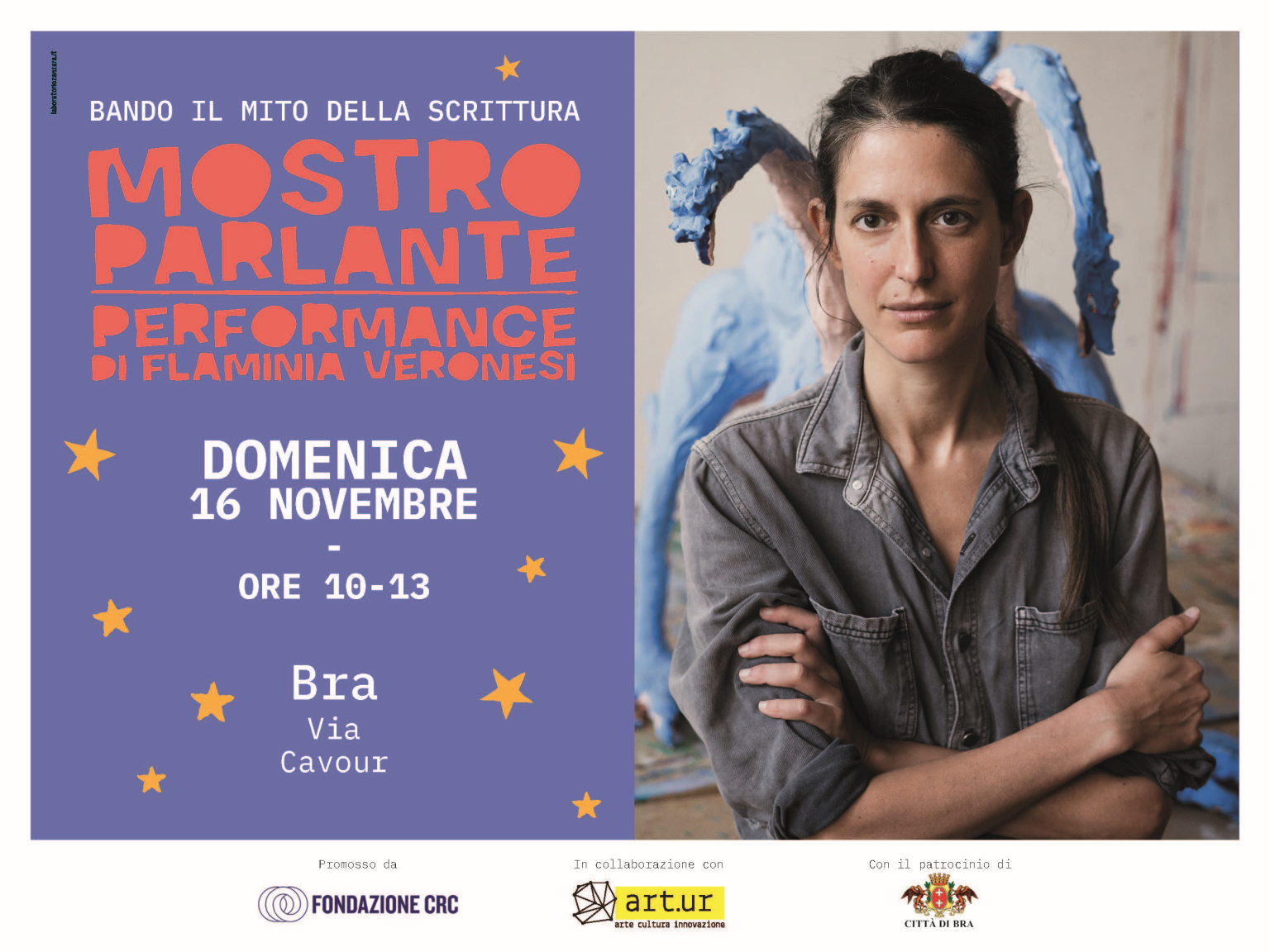 Mostro parlante, performance di Flaminia Veronesi | Bra