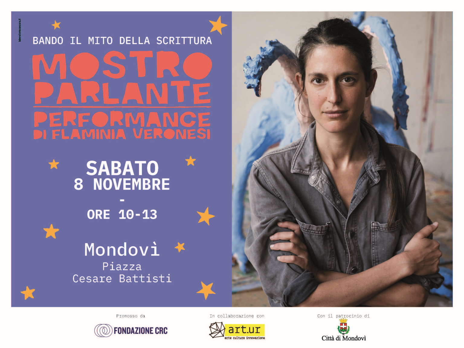 Mostro parlante, performance di Flaminia Veronesi | Mondovì