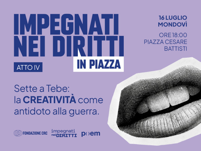 Impegnati nei diritti in piazza a Mondovì: Sette a Tebe la CREATIVITÀ come antidoto alla guerra