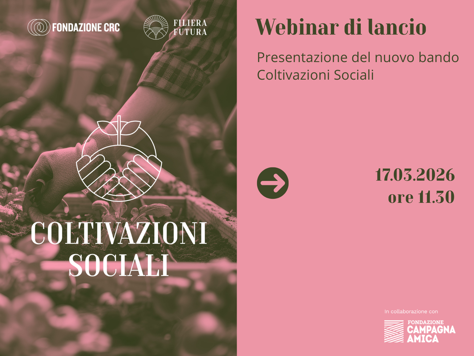 Webinar di presentazione del bando Coltivazioni sociali