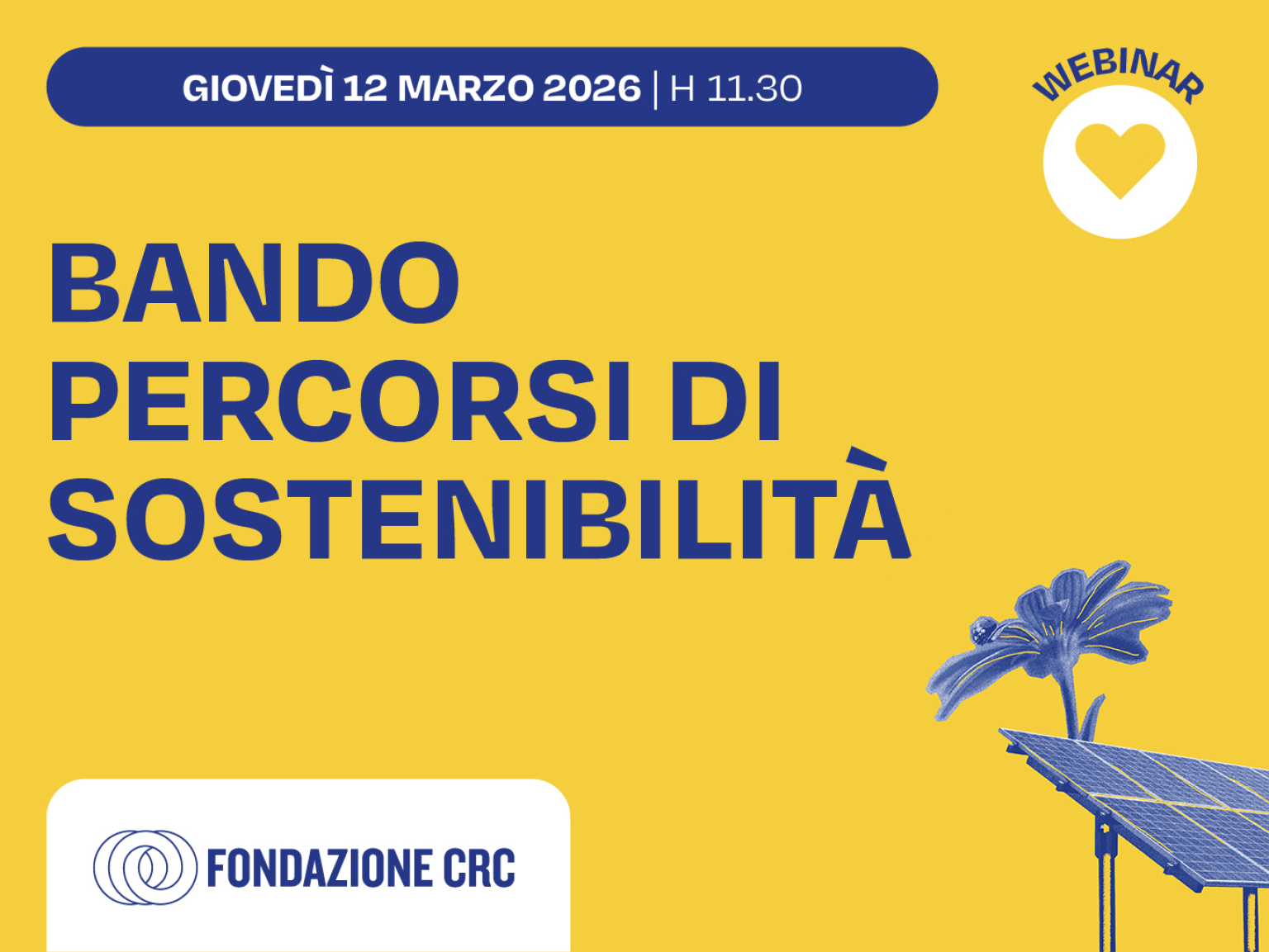 Webinar di presentazione del bando Percorsi di sostenibilità