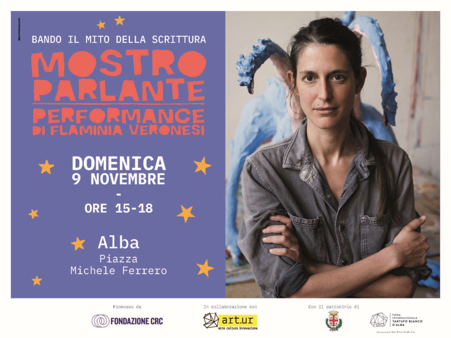 Mostro parlante, performance di Flaminia Veronesi | Alba
