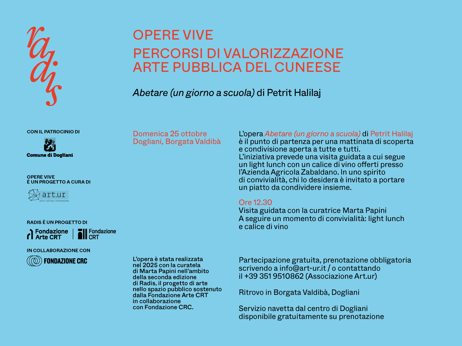 OPERE VIVE - Abetare (un giorno a scuola) di Petrit Halilaj